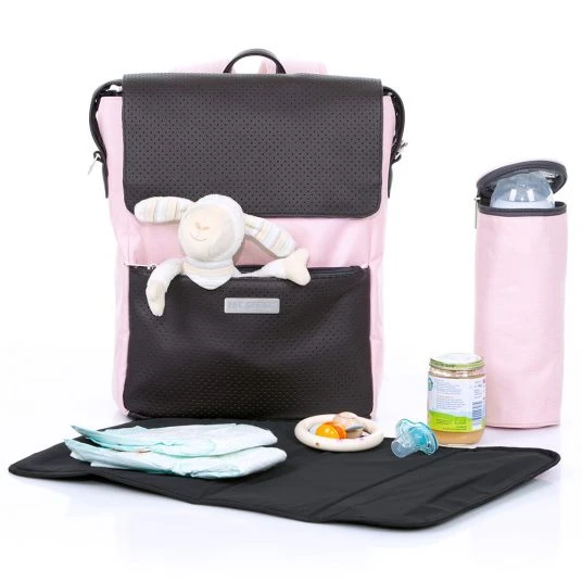 ABC Design Wickel-Rucksack City mit Deckelfach - inkl. Wickelauflage und Zubehör - Rose 6 ABC Design Wickel-Rucksack City mit Deckelfach - inkl. Wickelauflage und Zubehör - Rose – Bild 6