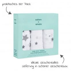 Aden + anais Mullwindel / Mulltuch / Pucktuch - 3er Pack Classic Musy 70 x 70 cm - Twinkle -Wickeln Verkaufsladen aden anais mullwindel mulltuch pucktuch 3er pack classic musy 70 x 70 cm twinkle 7203g d2