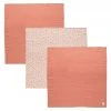 Bébé-jou Mullwindel 3er Pack Musselin 70 x 70 cm - Wish Pink