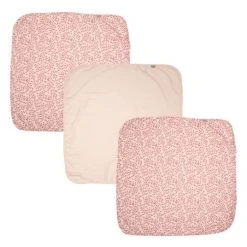 Bébé-jou Pflegetuch 3er Pack Musselin 32 x 32 cm - Leopard Pink