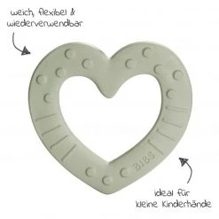 Bibs Beißring - Baby Bitie - Heart - Sage -Wickeln Verkaufsladen bibs beissring baby bitie heart sage 3100250 d2
