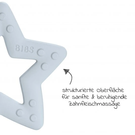 Bibs Beißring - Baby Bitie - Star - Baby Blue 2 Bibs Beißring - Baby Bitie - Star - Baby Blue – Bild 2