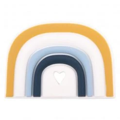 Bieco Beißring aus Silikon - Regenbogen