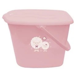 Bieco Windeleimer - Schäfchen - Altrosa