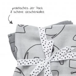 Done by Deer Mullwindel / Mulltuch / Pucktuch - 2er Pack - 70 x 70 cm - Deer Friends - Grau -Wickeln Verkaufsladen done by deer mullwindel mulltuch pucktuch 2er pack 70 x 70 cm deer friends grau 30685 d2