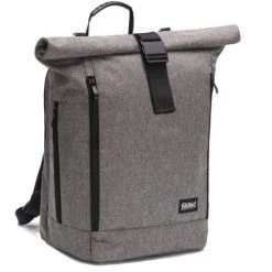 Fillikid Wickelrucksack Rolltop Dublin inkl. Wickelunterlage - Grau Melange