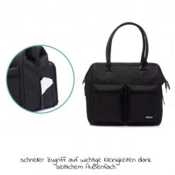 Fillikid Wickeltasche Oxford mit Wickelauflage, Innnen- & Außenfächer - Schwarz - Kollektion 2022 -Wickeln Verkaufsladen fillikid wickeltasche oxford mit wickelauflage innnen aussenfacher schwarz 6510 06 d3