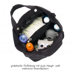 Fillikid Wickeltasche Palma mit Wickelunterlage und Thermotasche - Schwarz - Kollektion 2022 -Wickeln Verkaufsladen fillikid wickeltasche palma mit wickelunterlage und thermotasche schwarz 6410 06 d2