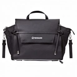 Gesslein 2 in 1 Wickelrucksack & Wickeltasche N°4 mit Wickelunterlage, Innentasche & Isolierbehälter - Schwarz - Kollektion 2022