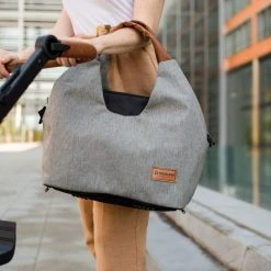 Gesslein Wickeltasche N°5 mit Wickelunterlage, Reißverschlusstasche, Täschchen & Isolierbehälter - Grau Meliert - Kollektion 2022 -Wickeln Verkaufsladen gesslein wickeltasche n 5 mit wickelunterlage reissverschlusstasche taschchen isolierbehalter grau meliert 637 053000 d4