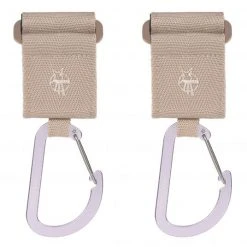 Lässig Befestigungsriemen 2er Pack Stroller Hooks für Wickeltasche - Beige