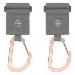 Lässig Befestigungsriemen 2er Pack Stroller Hooks für Wickeltasche - Grey