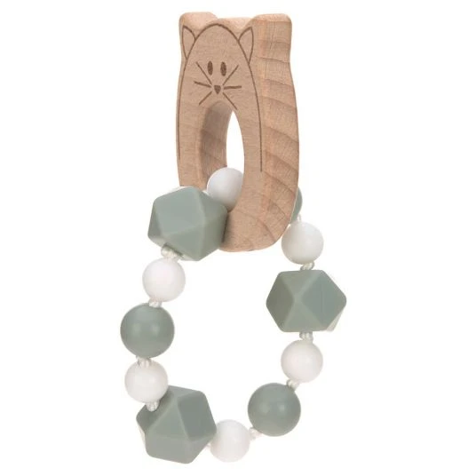 Lässig Greif- & Beißring aus Holz mit Silikonkette - Little Chums Cat 2 Lässig Greif- & Beißring aus Holz mit Silikonkette - Little Chums Cat – Bild 2