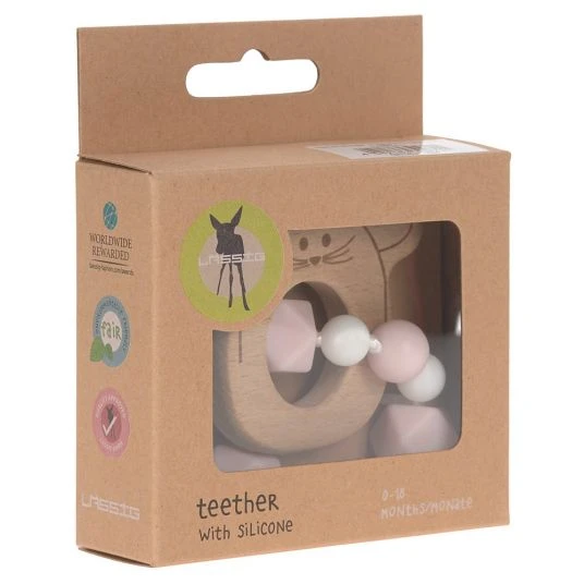 Lässig Greif- & Beißring aus Holz mit Silikonkette - Little Chums Mouse 4 Lässig Greif- & Beißring aus Holz mit Silikonkette - Little Chums Mouse – Bild 4