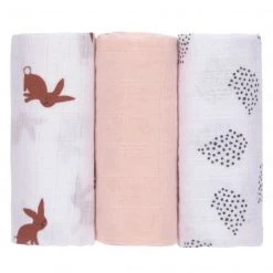 Wickeln Verkaufsladen -Wickeln Verkaufsladen lassig mulltuch 3er pack swaddle burp blanket m 60 x 60 cm little forest rabbit rose 1312023727 d1