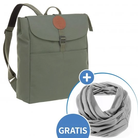 Lässig Wickelrucksack Green Label Backpack Adventure + GRATIS Still-Schal - Olive 1 Lässig Wickelrucksack Green Label Backpack Adventure + GRATIS Still-Schal - Olive