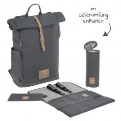 Lässig Wickelrucksack Green Label Rolltop Backpack + GRATIS Still-Schal - Anthracite -Wickeln Verkaufsladen lassig wickelrucksack green label rolltop backpack gratis still schal anthracite set 688 d2