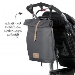 Lässig Wickelrucksack Green Label Rolltop Backpack + GRATIS Still-Schal - Anthracite -Wickeln Verkaufsladen lassig wickelrucksack green label rolltop backpack gratis still schal anthracite set 688 d4