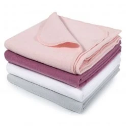 Makian Moltontuch / Moltonwindel 4er Pack 80 x 80 cm - Orchidee / Puder