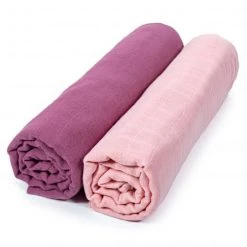 Makian Mulltuch / Pucktuch 2er Pack 120 x 120 cm - Orchidee Puder