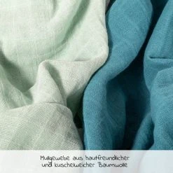 Makian Mulltuch / Pucktuch 2er Pack 120 x 120 cm - Patina Mint -Wickeln Verkaufsladen makian mulltuch pucktuch 2er pack 120 x 120 cm patina mint hjppm 2 d3
