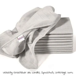 Makian Mullwindel / Mulltuch 10er Pack 80 x 80 cm - Grau -Wickeln Verkaufsladen makian mullwindel mulltuch 10er pack 80 x 80 cm grau hpg 10 d4