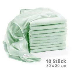 Makian Mullwindel / Mulltuch 10er Pack 80 x 80 cm - Mint