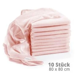 Makian Mullwindel / Mulltuch 10er Pack 80 x 80 cm - Puder