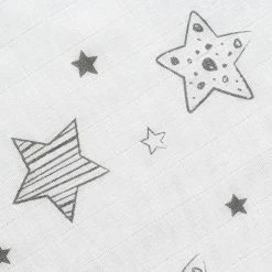 Makian Mullwindel / Mulltuch 4er Pack 70 x 70 cm - Sterne - Weiß Grau -Wickeln Verkaufsladen makian mullwindel mulltuch 4er pack 70 x 70 cm sterne weiss grau hz 4 d2