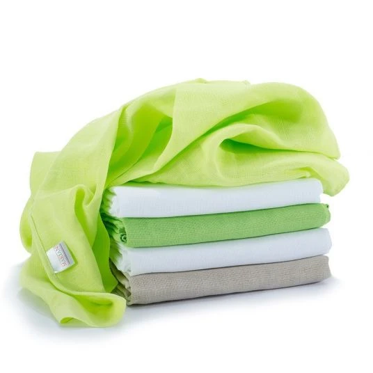 Makian Mullwindel / Mulltuch 5er Pack 70 x 70 cm - Grün Grau 1 Makian Mullwindel / Mulltuch 5er Pack 70 x 70 cm - Grün Grau