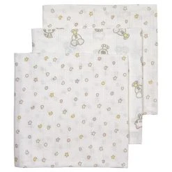 Meyco Mullwindel / Mulltuch / Pucktuch - Swaddle - 3er Pack - 70 x 70 cm - Woezel & Pip