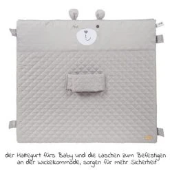 Roba Wickelauflage mit Haltegurt 75 x 85 cm - Roba Style Sammy - Silbergrau -Wickeln Verkaufsladen roba wickelauflage mit haltegurt 75 x 85 cm roba style sammy silbergrau 308021 v230 d2