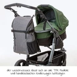 TFK Wickelrucksack inkl. Wickelunterlage & Flaschenhalter - Grau - Kollektion 2022 -Wickeln Verkaufsladen tfk wickelrucksack inkl wickelunterlage flaschenhalter grau t 030 315 d3