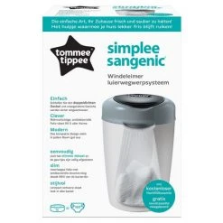 Tommee Tippee Windeleimer Simplee Sangenic inkl. 1 Nachfüllkassette - Greenfilm™ - Weiß Grau -Wickeln Verkaufsladen tommee tippee windeleimer simplee sangenic inkl 1 nachfullkassette greenfilm weiss grau 87003103 d4