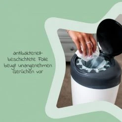 Tommee Tippee Windeleimer Simplee Sangenic inkl. 6 Nachfüllkassetten - Greenfilm™ - Weiß Grau -Wickeln Verkaufsladen tommee tippee windeleimer simplee sangenic inkl 6 nachfullkassetten greenfilm weiss grau 87002003 d2