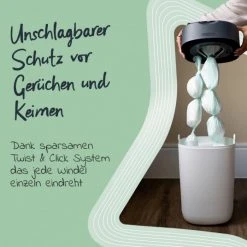 Tommee Tippee Windeleimer Twist and Click Sangenic inkl. 6 Nachfüllkassetten - Greenfilm™ - Weiß -Wickeln Verkaufsladen tommee tippee windeleimer twist and click sangenic inkl 6 nachfullkassetten greenfilm weiss 85201903 d2